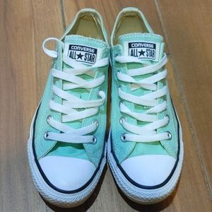 Mint green converse size 7 in womens